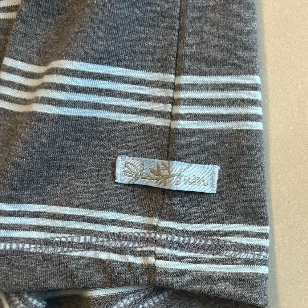 Vintage B.U.M. Equipment Plus Striped Pullover in Grey and Light Turquoise - Picture 7 of 8